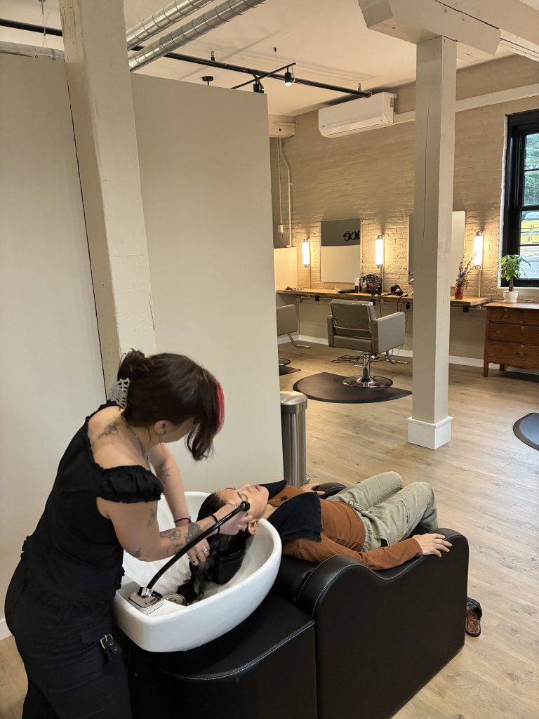 Inside the salon